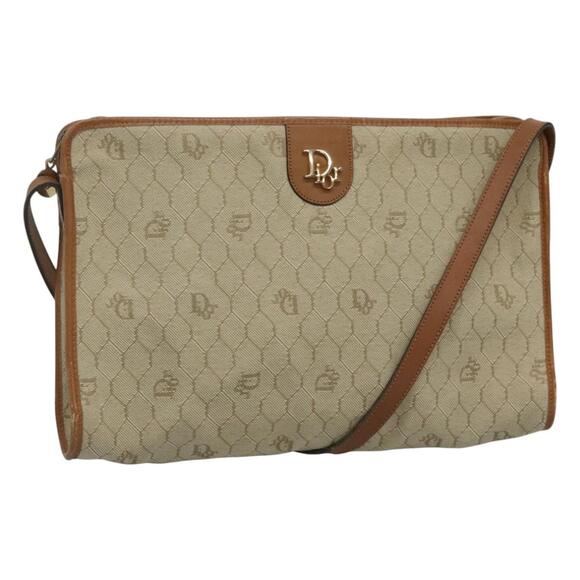 DIOR Honeycomb Canvas Shoulder Bag Beige - Picture 1 of 16